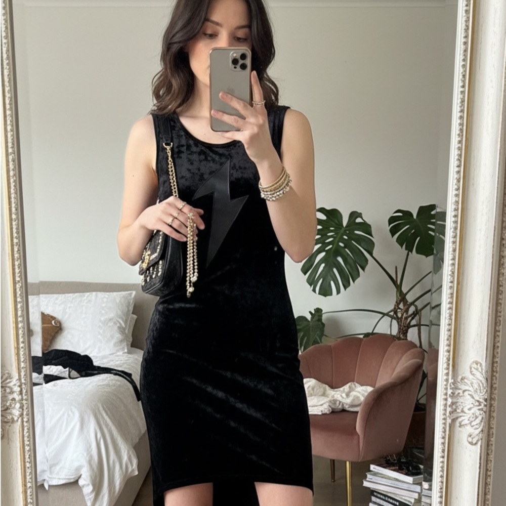 FREE SHIPPING Perfect condition Millau high low dress velvet